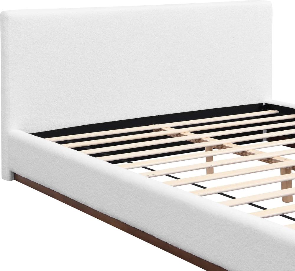 Christopher Knight Home Bettine Modern Boucle Queen Size Bed Frame with Headb...