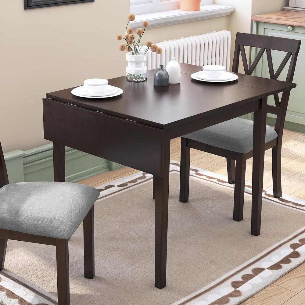 Merax Wooden 29"- 45" Extendable Rectangular Dining Table with Drop...