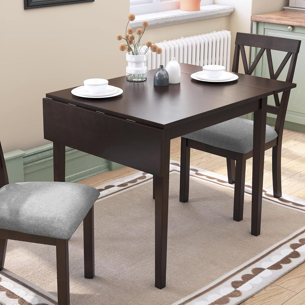 Merax Wooden 29"- 45" Extendable Rectangular Dining Table with Drop...