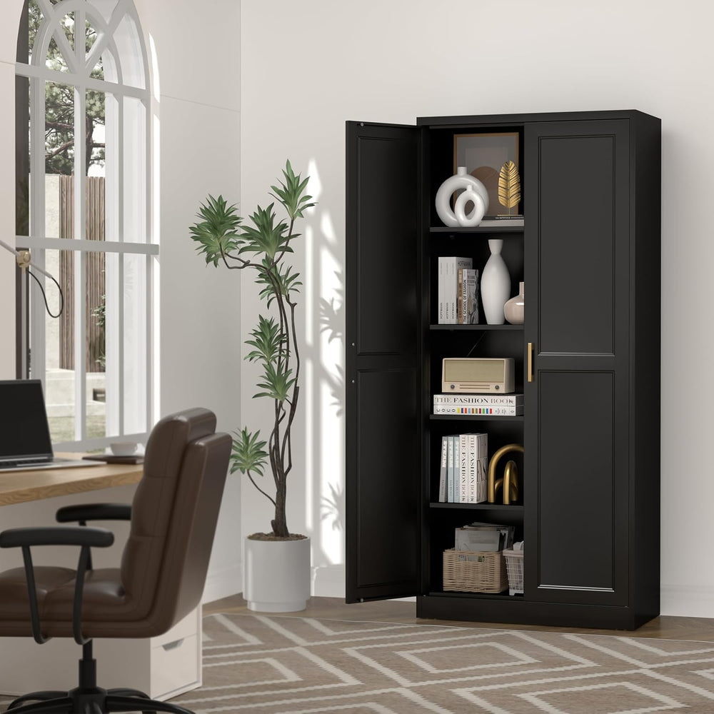 UNICOLY 71" Kitchen Pantry Cabinet, Pantry Storage Cabinet with Doors an...