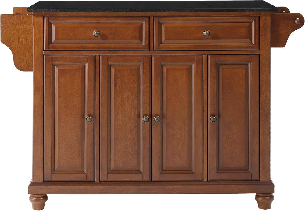 Crosley Furniture Cambridge Granite Top Rolling Kitchen Island Storage Cart, ...