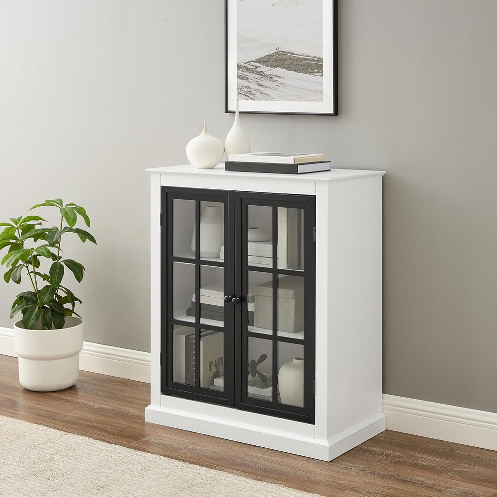 Crosley Furniture Cecily Stackable Pantry Storage Cabinet with Shelves, Kitch...