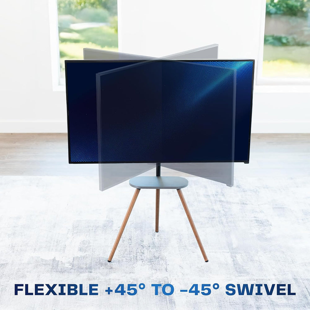VIVO Easel TV Stand w/Storage Shelf, 43 to 65 inch Screens, STAND-TV65A-S | D...