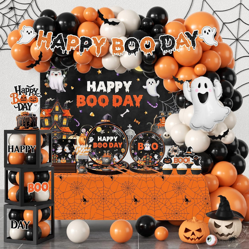 Halloween Birthday Party Decorations, Happy Boo Day Decorations Kit