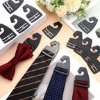 Maxdot 100 Pcs Tie Hangers, Plastic Neck Tie Holders for Display, Black Necktie Hook Hangers for Men Retail Closet, 2.8 x 2 inches