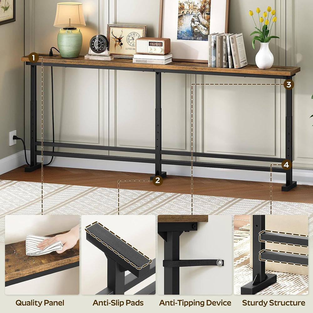 YATINEY 70.9" Console Table with Adjustable Height (27.6"-35.4&quot...