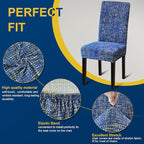 Chair Covers, Dining Room Chair Covers, Stretch Kitchen Chair Covers Set of 6, Removable Washable Dining Chair Slipcovers for Home, Hotel, Banquet