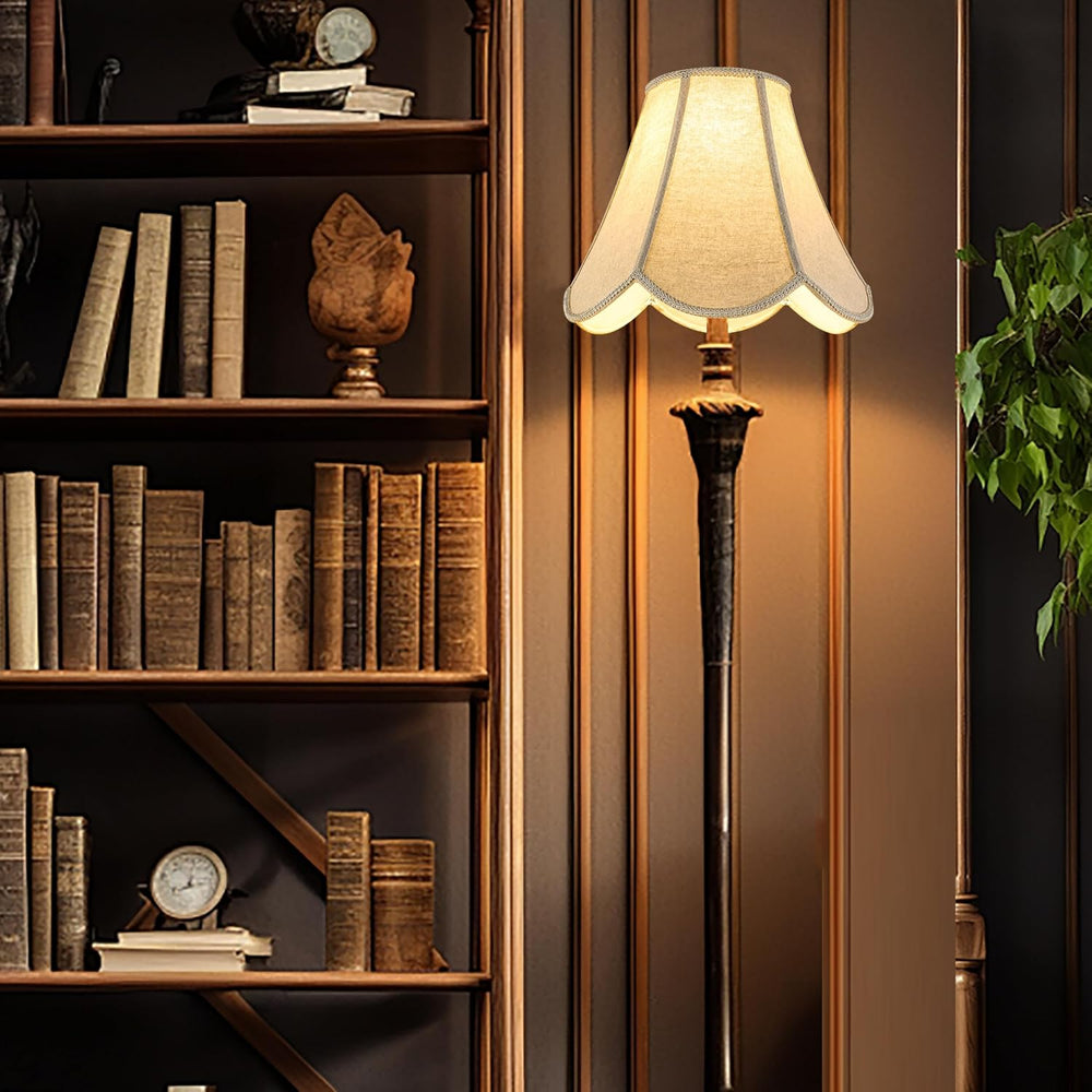 GO&SO Lamp Shades 1Pc,6" x 13" x 10.6",Scalloped Lamp Shad...