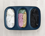 Joseph Joseph Tota Trio 90 liter/23.8 gallon Laundry Hamper Separation Basket with lid, 3 Removable Washing Bags with Handles- Black
