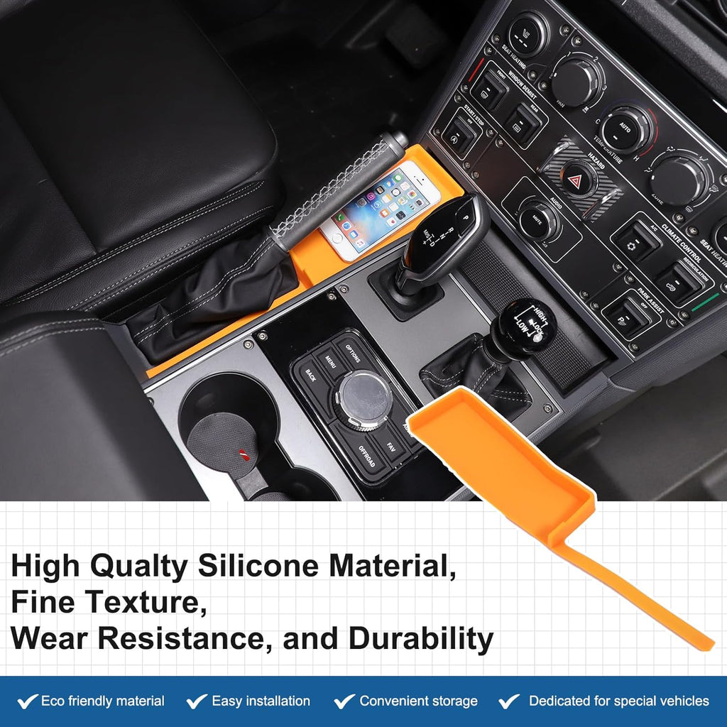 Center Console Organizer Compatible with INEOS Grenadier 2020-2024, Center Console Hand Brake Storage Box Armrest Organizer Insert Tray Accessories (Orange)