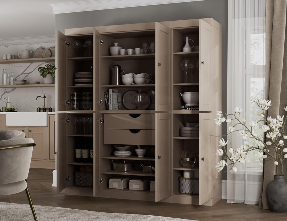 Palace Imports Solid Wood Pantry Cabinet – 71.5" Tall x 65" Wide - ...
