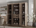 Palace Imports Solid Wood Pantry Cabinet – 71.5" Tall x 65" Wide - Wooden Storage Cabinet w/ 8 Shaker Doors, 2 Drawers, 12 Adjustable Shelves - Kitchen Cupboard - Beige, 100% Eco-Friendly Pine Wood
