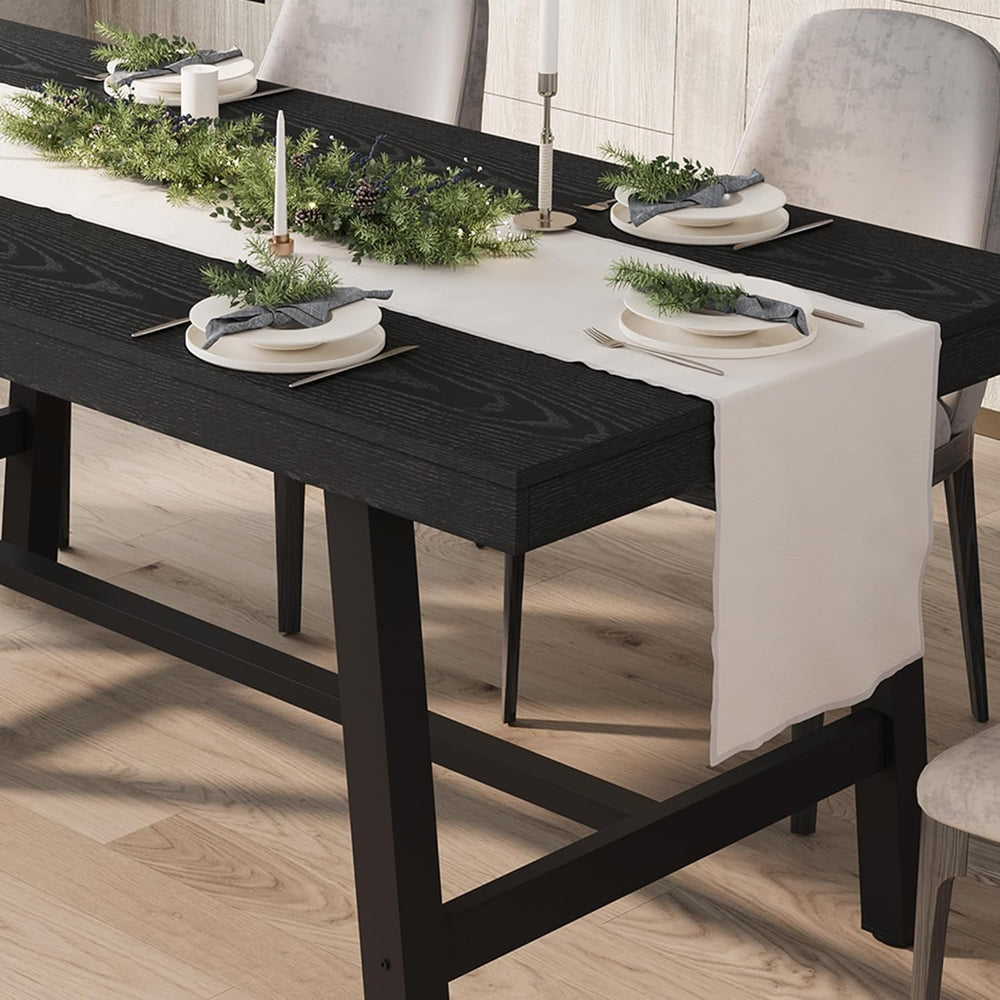 GarveeHome Industrial Dining Table for 6-8 People, 70.87" Long Large Kit...