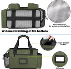 Wearable Cleaning Caddy Bag, Cleaning Organizer with Handles, Cleaning Supply Tote with Adjustable Shoulder Strap for Cleaners & Housekeeper (Green, 13.4'' x 7.3'' x 9.3'')