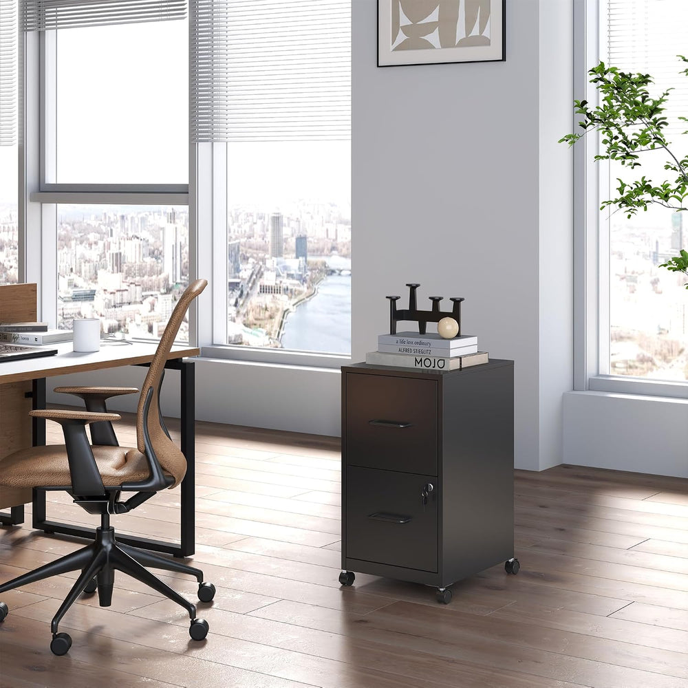 2-Drawer Mobile File Cabinet with Lock & Wheels,Under Desk File Cabinets ...