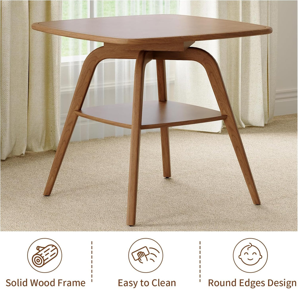 29.5" Square Dining Table for Small Spaces-Solid Wood Frame with Scratch...