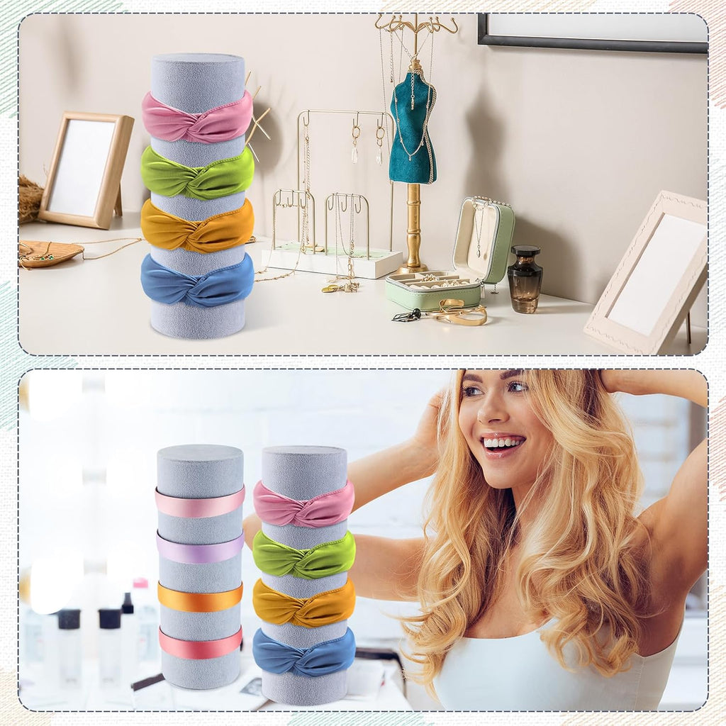 Geetery 2 Pcs Vertical Headband Holder Organizer Hairband Display Stand Headband Stand for Women Hair Hoop Accessories(Gray)