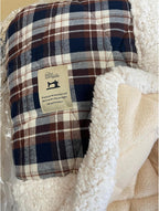 AZUMAYA Kotatsu Futon Comforter Square Shape W75 x D75 Inches, Polyester Fabric Material, Home and Living, Navy Checked Design KK-103BL, This Order Comes only Futon Comforter
