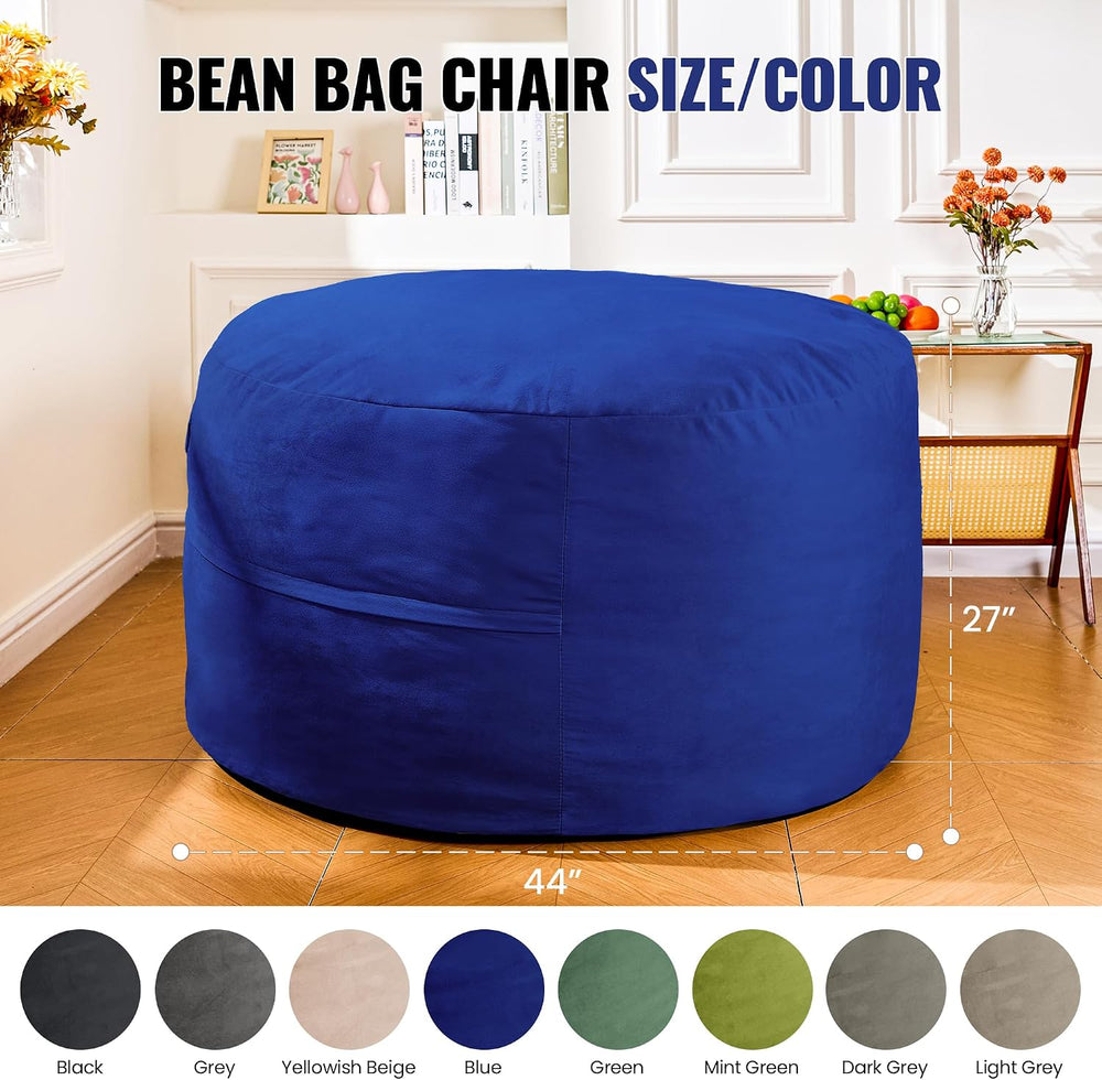 4FT Giant Bean Bag Chair for Adults and Teens - Large Bean Bag Sofa with Prem...