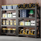 32" W Garage Shelving,4-Tier Heavy Duty Storage Shelves Unit with Adjustable Metal Shelf for Warehouse,Basement,Workshop,3200LBS,32" W x 20" D x 79" H,Black