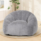 Giant Bean Bag Chair, Oversized BeanBag Couch for Adults, Large Bean Bag Sofa Chair with Filler, Shell-Shaped Floor Chair Soft & Cozy Couch with Back Support for Bedroom Living Room Dorm Apartment