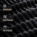 Sleeper Sofa 9 Seater Boneless Couch Modular Sectional Sofa | Cloud Couch Sectional Couches for Living Room, U Shaped Couches with Ottomans No Assembly Required, Black
