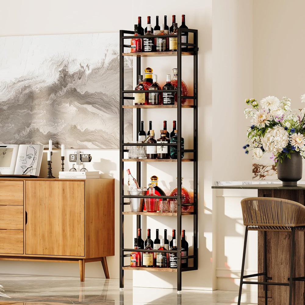Homeiju 5-Tier Freestanding Wine Rack, 60 Bottles Wine Racks for Wall Mounted...