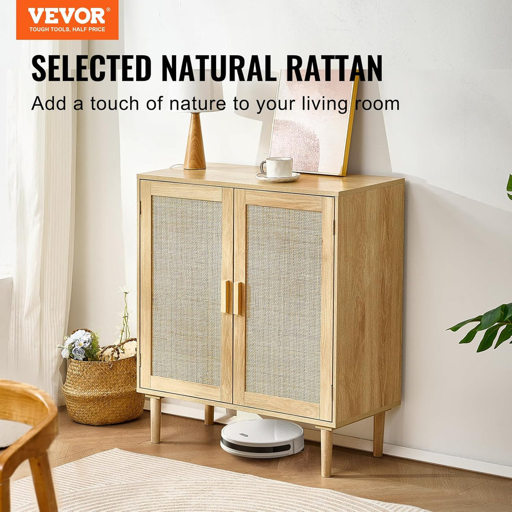 VEVOR Sideboard Cabinet, Buffet Cabinet with 2 Magnetic Doors and Adjustable ...