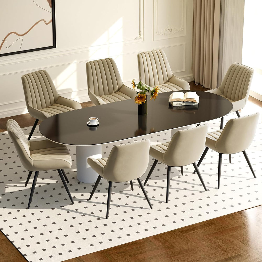 Nebuaegis Modern Dining Chairs Set of 8,Upholstered Dining Room Chairs with T...