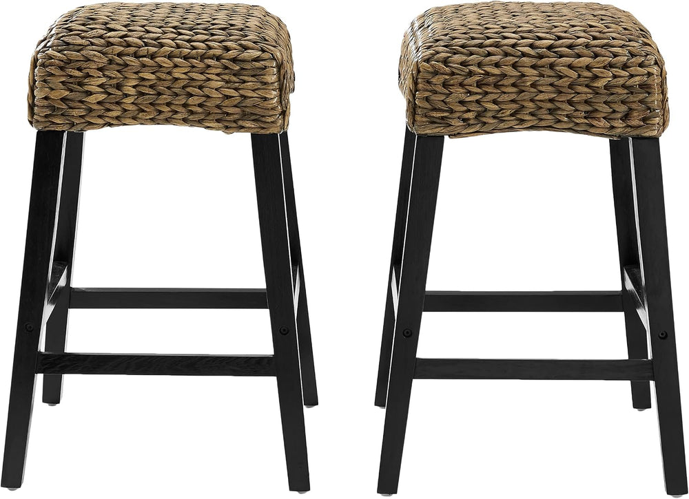 Crosley Furniture Edgewater Rattan Counter Stools, Set of 2