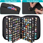 Enamel Pin Display Pages Pin Carrying Case, Pins Collection Storage Organizer Case, Travel Brooch Pin Display Bag (Pins Not Included)