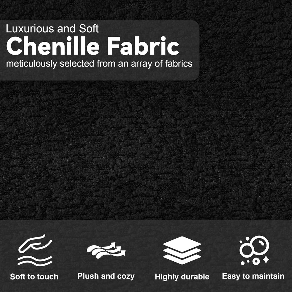 107" Curved Sofa for Living Room, Modern Chenille Cloud Couch Sofa, Luxu...