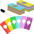 30 PCS Closet Rack Dividers, 6 Colors Rectangular Clothing Hanger Dividers with a Bonus Marker, Writable & Reusable for Sorting Clothes Size, Color Brand