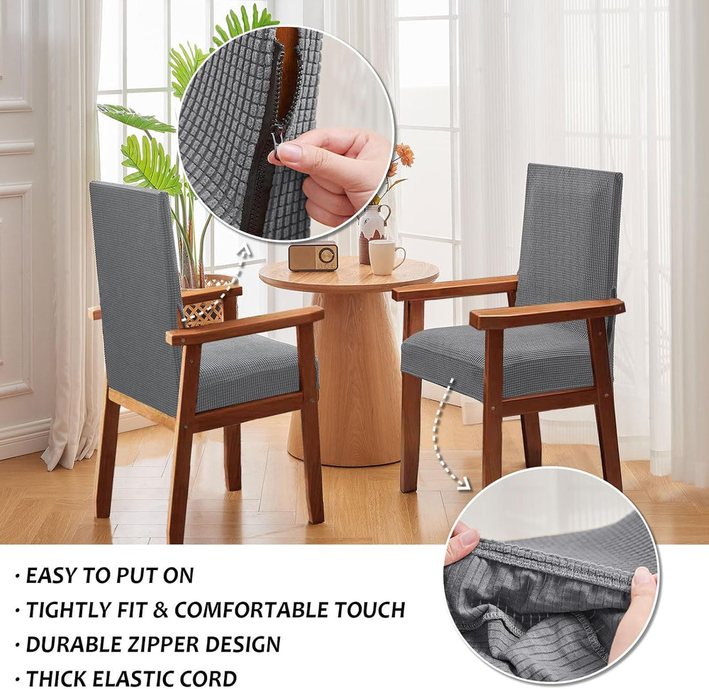 NICEEC Arm Chair Covers Set of 2 Dining Room Chair Cover with Arms