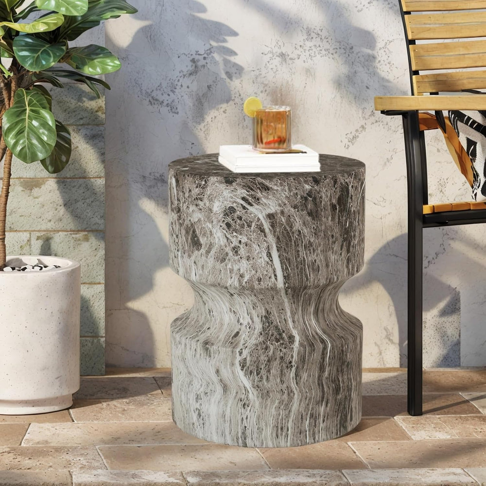 Modern End Table Cylindrical Side Table for Living Room,Farmhouse Nightstand ...