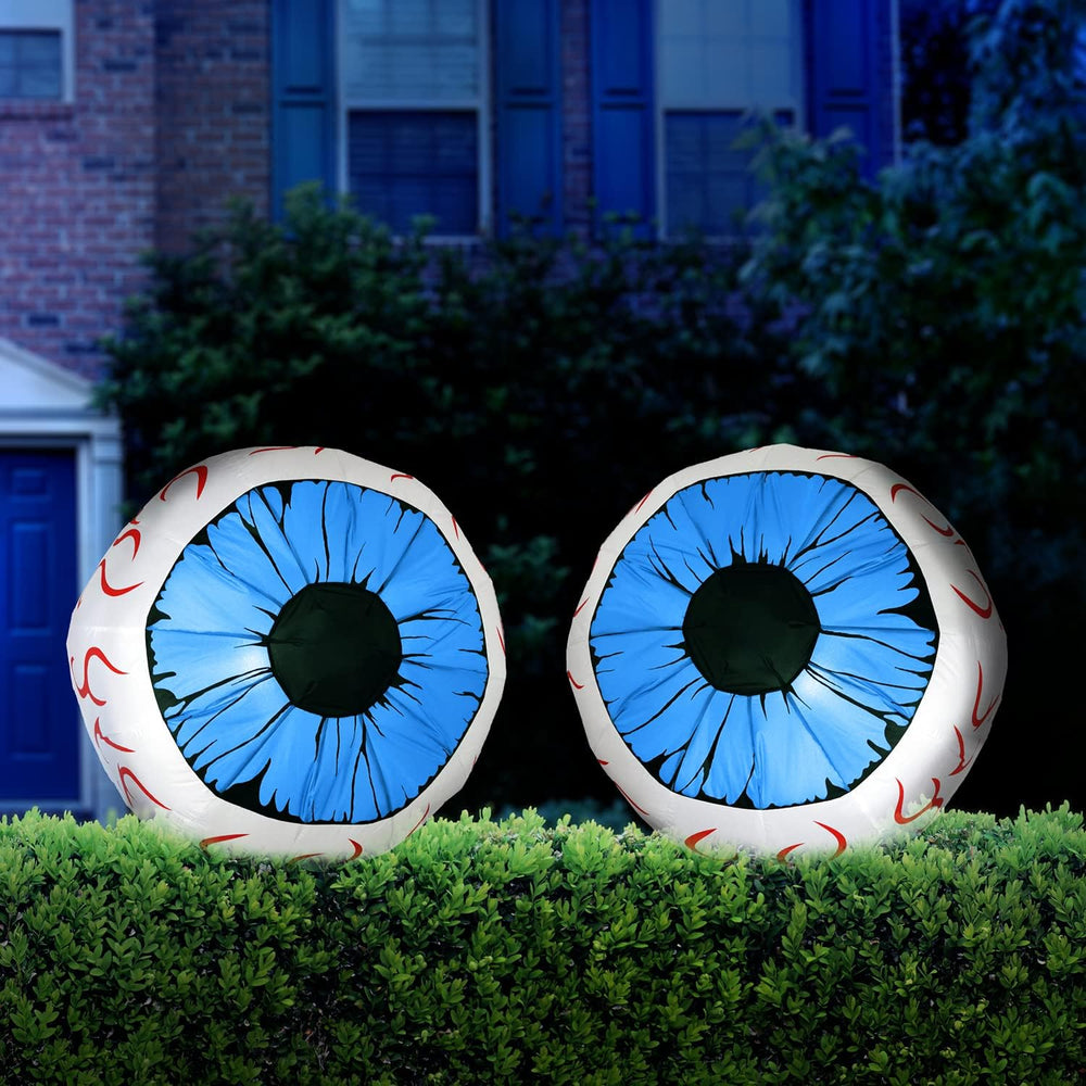 Joiedomi 3Ft Halloween Inflatable Large Set of Eyes, Light Up Eyeball with Bu...