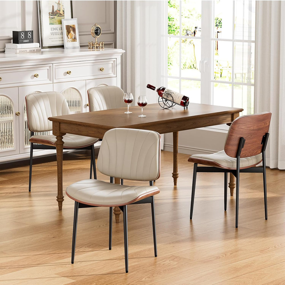 YaFiti Dining Chairs Set of 4, Dining Room and Kitchen Chairs, Mid Century Mo...