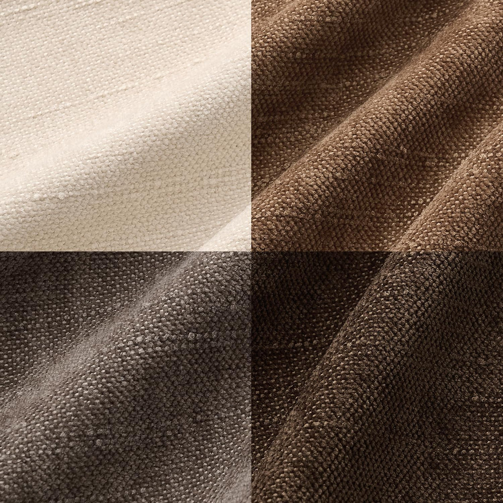 Pack of 4 Throw Pillow Covers 20x20 Inch Chenille Textured Neutral Brown Soft...