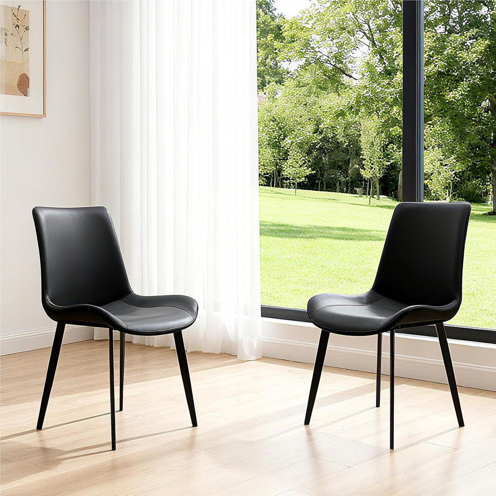 Modern Dining Chairs Set of 6, PU Leather Dining Room Chairs, Upholstered Kit...