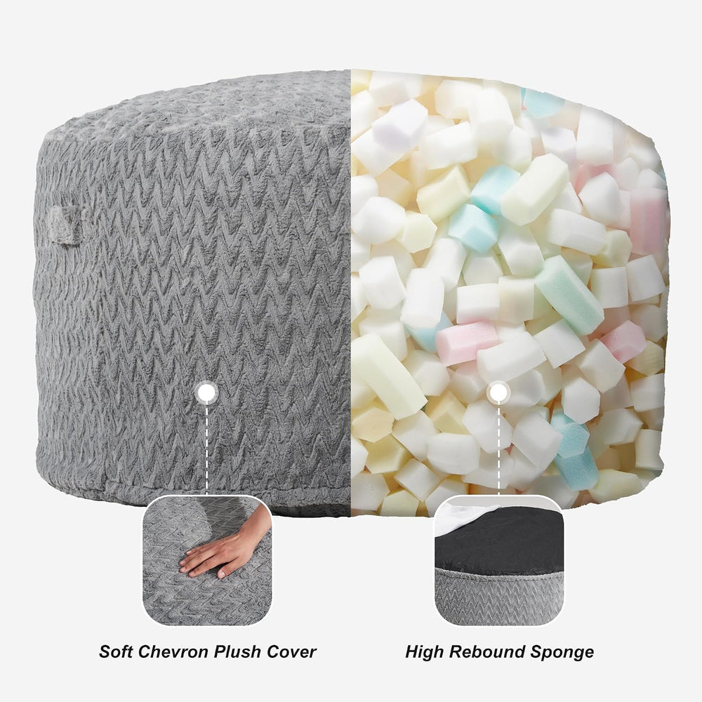Homguava Bean Bag Chair: 4' Bean Bags with Memory Foam Filled, Large Bean...