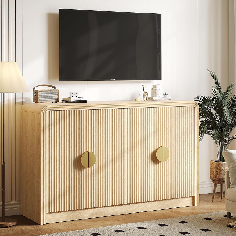 Decofy 55" Buffet Sideboard Cabinet, Mid Century Modern Console Cabinet ...