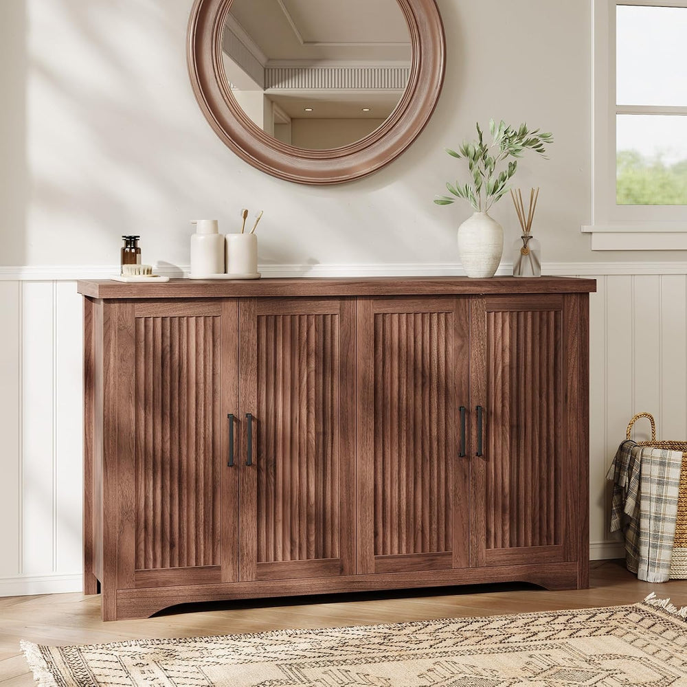 Memobarco Fluted Buffet Cabinet with Storage Accent Sideboard,Modern Credenza...