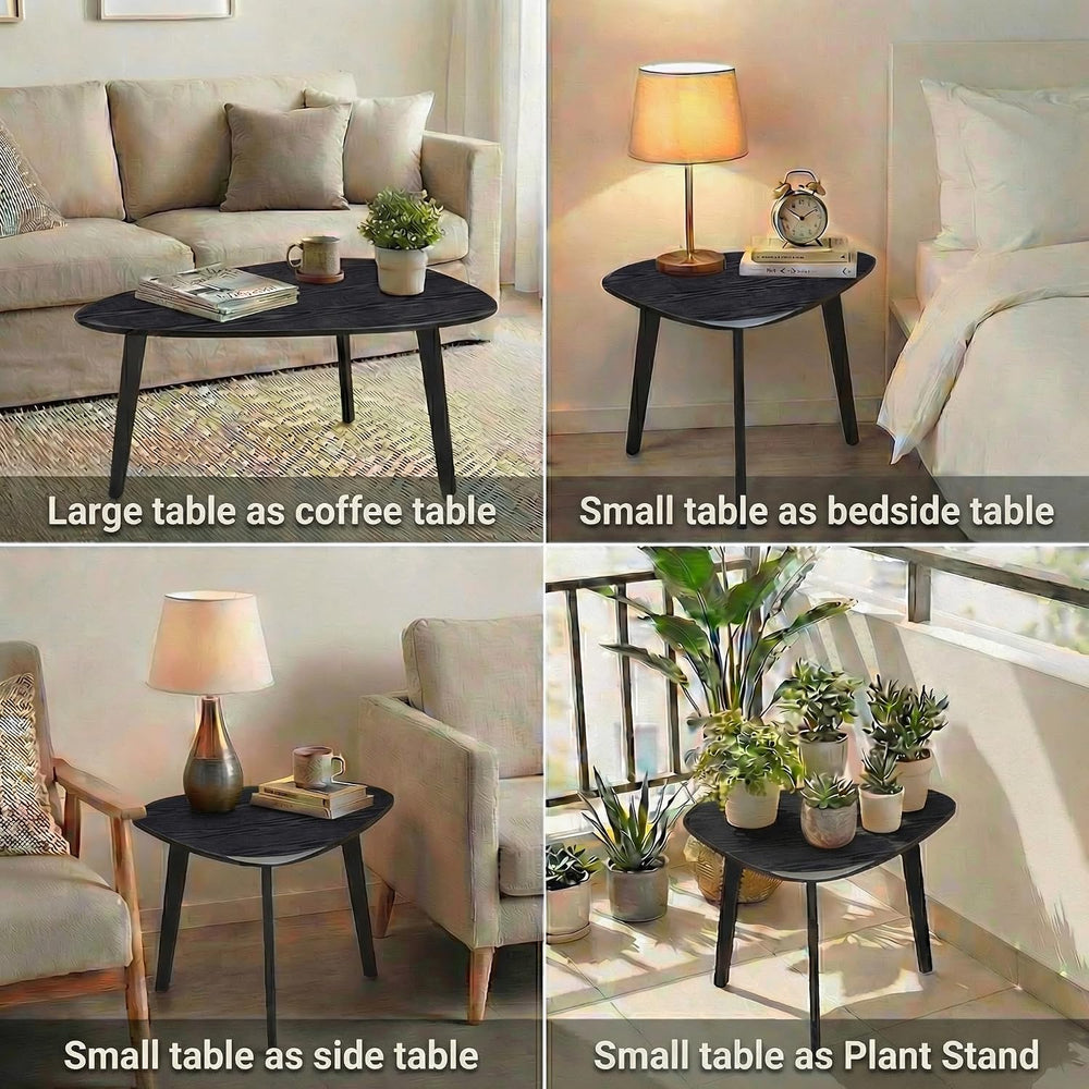 Nesting Coffee Table Set of 2-Mid Century Modern Coffee Table | Guitar Pick S...