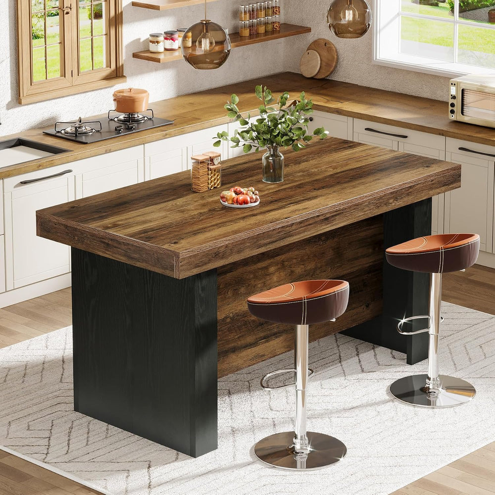 Tribesigns 55-Inch Kitchen Island with Storage, Farmhouse Center Island Table...