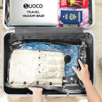 9 Pack Travel Vacuum Storage Bags for Clothing with Rechargeable Electric Pump, Compression Packing Cubes Organizer for Luggage Suitcase, Space Saver Seal Bags for Vacation Cruise
