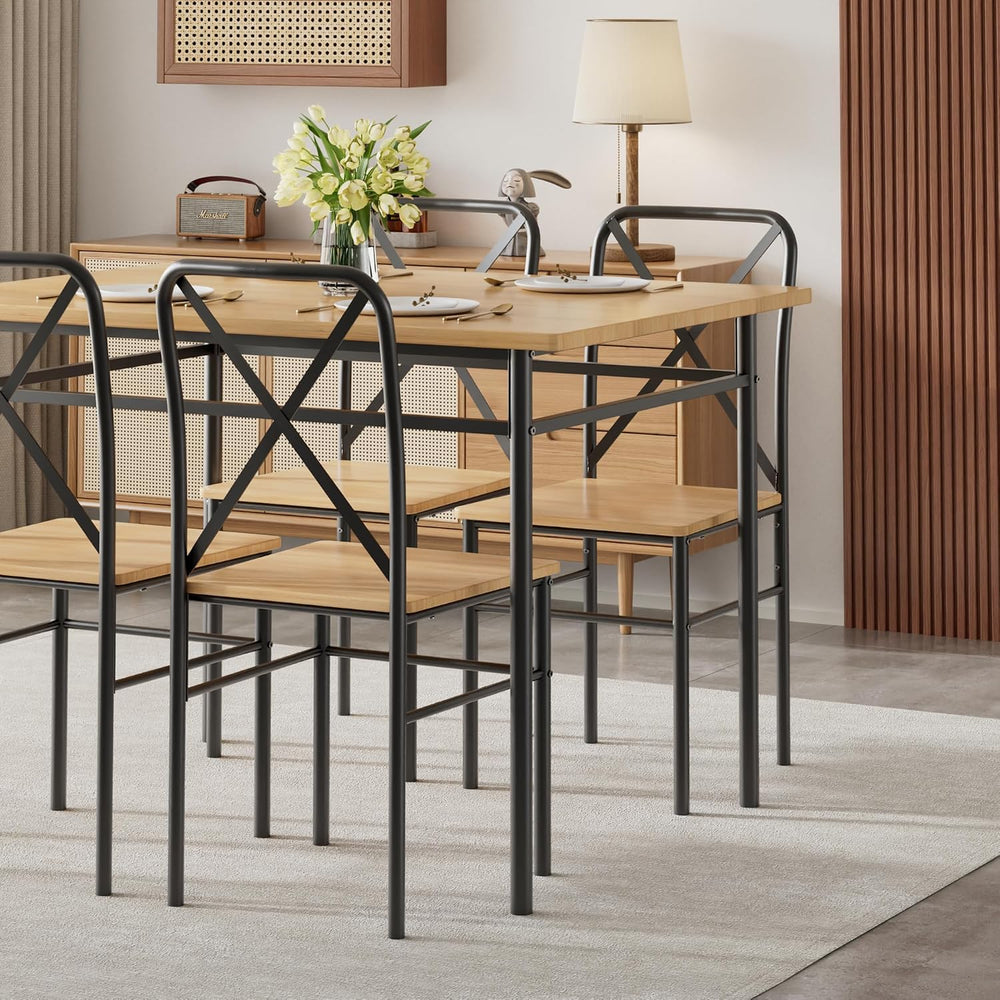VECELO 5-Piece Kitchen Dining Table Set for 4