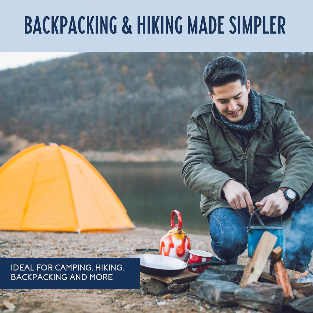 The Backpacking Kit - 18Ct Premium Lightweight Meals in 1 Cup Resealable Pouc...