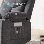 Overstuffed Velvet Electric Rocker Recliner Chair with 8 Point Vibration Massage Glider Recliner Sofa Featuring Cup Holders for Living Room Bedroom