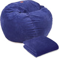 CordaRoy's Full Size Chenille Bean Bag Chair Cover (Bean Bag Sold Separately), Navy