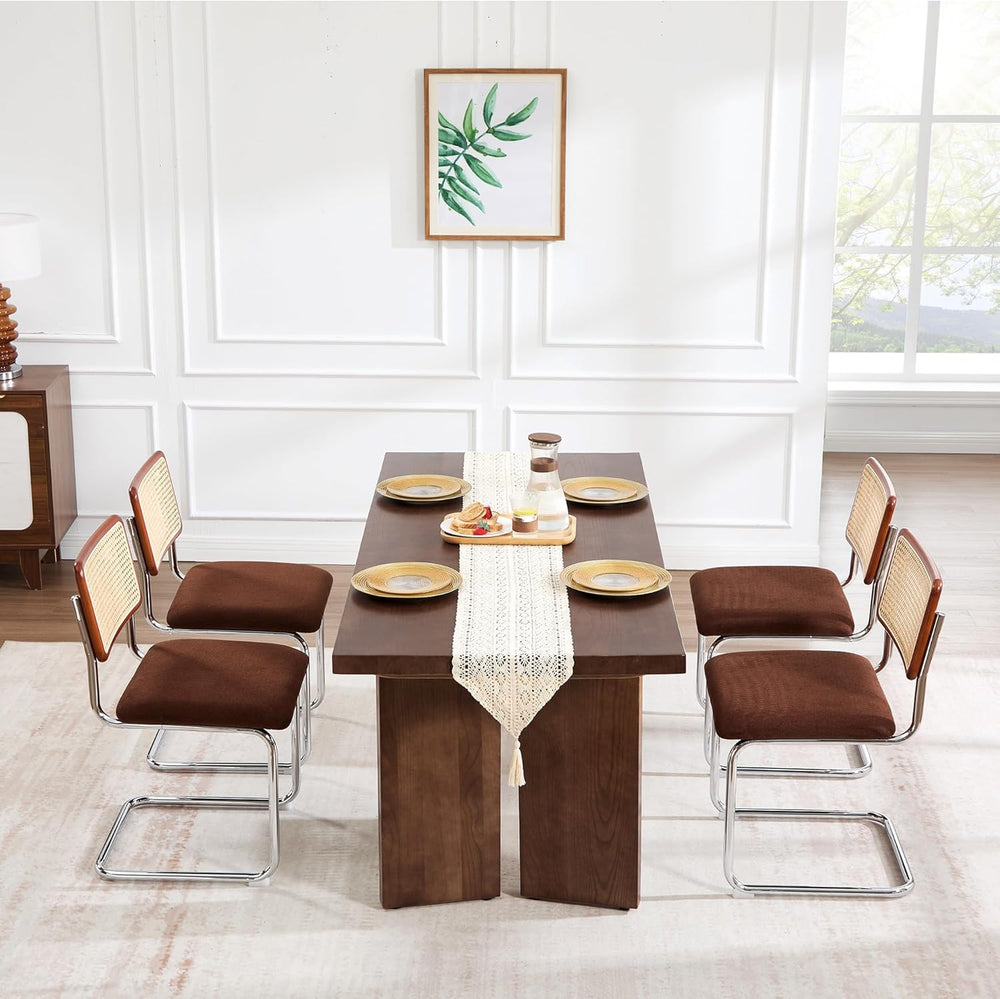 Zesthouse Rattan Dining Chairs Set of 4, Mid Century Modern Dining Room Chair...